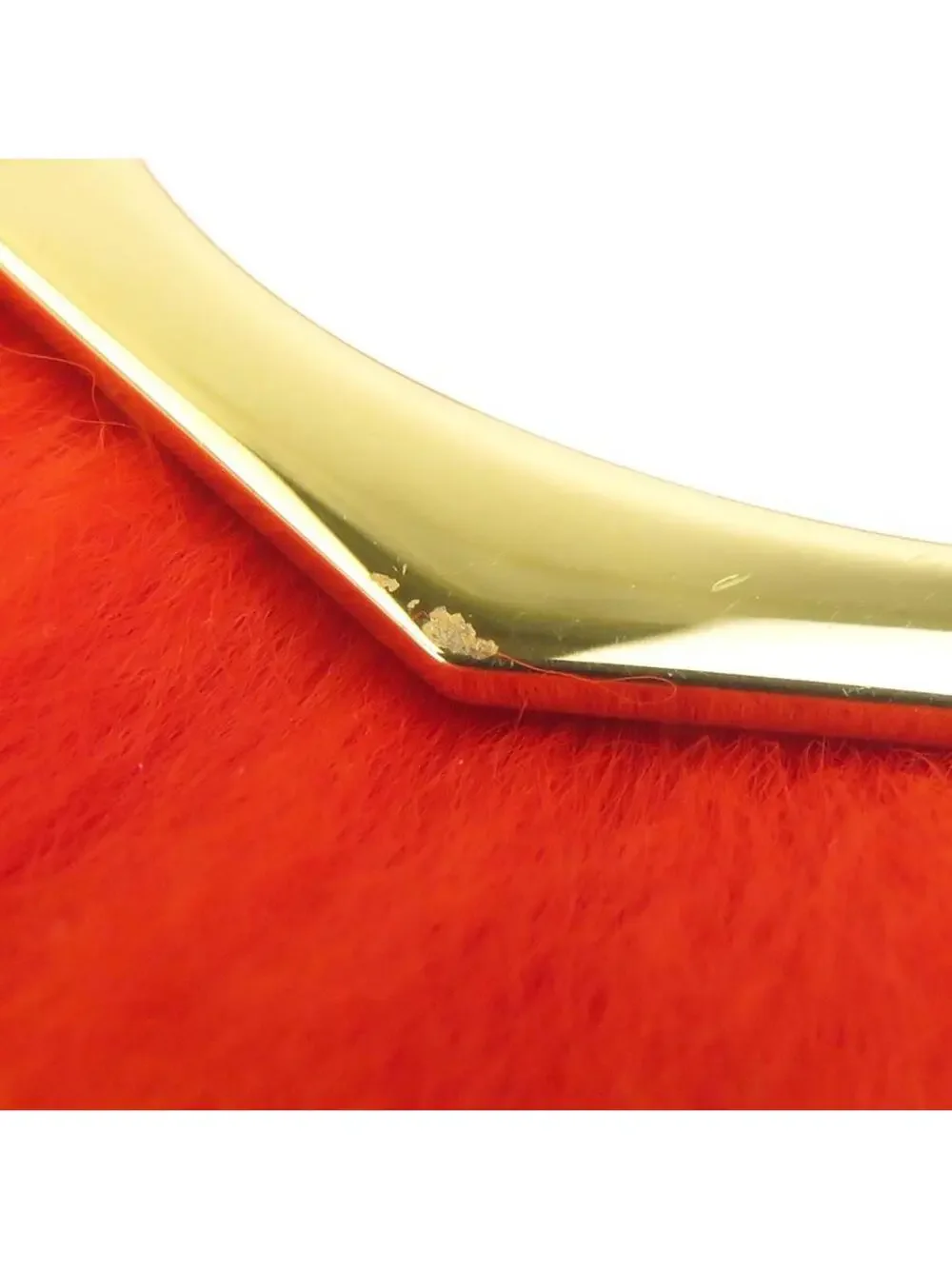 Auth Fendi Bangle Bracelet Orange/Gold #338702F19B